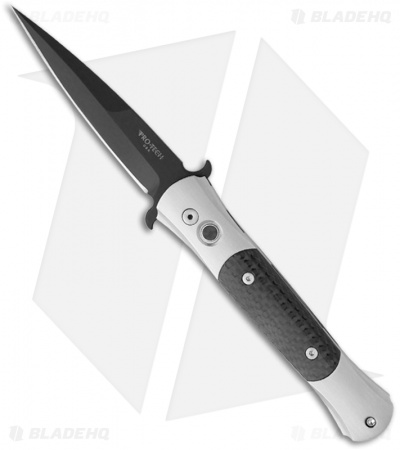 Pro-Tech Stainless Don Automatic Knife w/ Carbon Fiber (3.5" Black) 1712