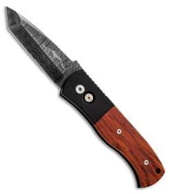 Pro-Tech Emerson Custom CQC-7 Automatic Knife Cocobolo (3.25" Damascus)