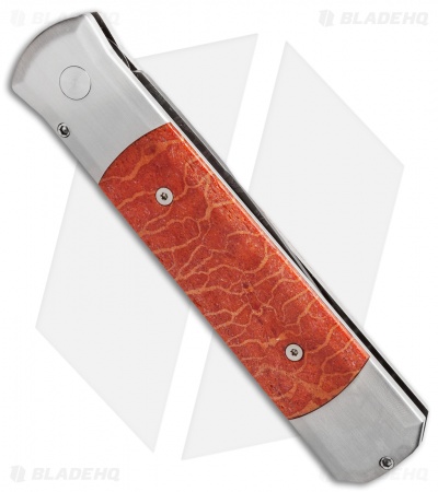 Pro-Tech Custom Steel Godfather Automatic Knife Red Apple Coral (4" Damascus)