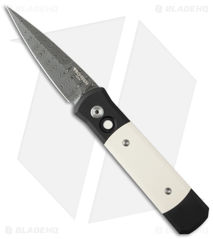 Pro-Tech Custom Godson Tuxedo Automatic Knife (3.15" Damascus) 751-DM