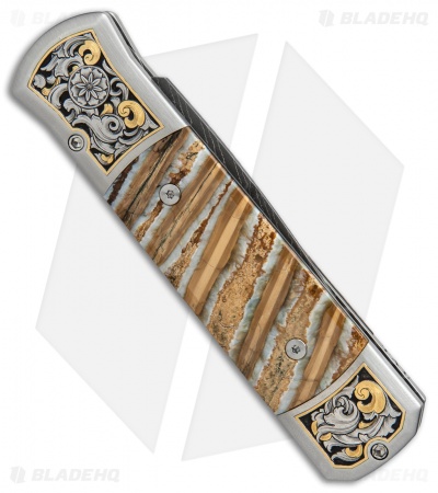 Pro-Tech Godson Ultimate Steel Custom Knife Mastodon Tooth (3.15" Damascus)