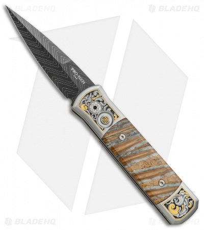 Pro-Tech Godson Ultimate Steel Custom Knife Mastodon Tooth (3.15" Damascus)