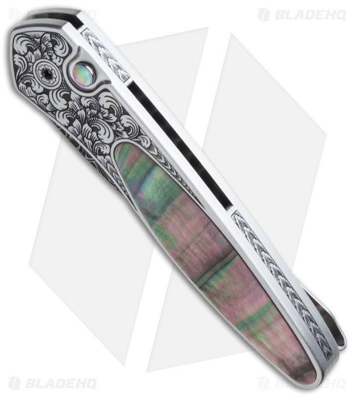 Pro-Tech Half-Breed Ultimate Steel Custom Knife Black Lip Pearl