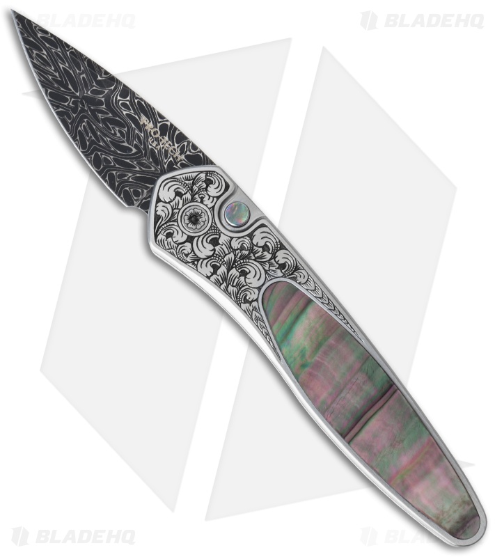 Pro-Tech Half-Breed Ultimate Steel Custom Knife Black Lip Pearl