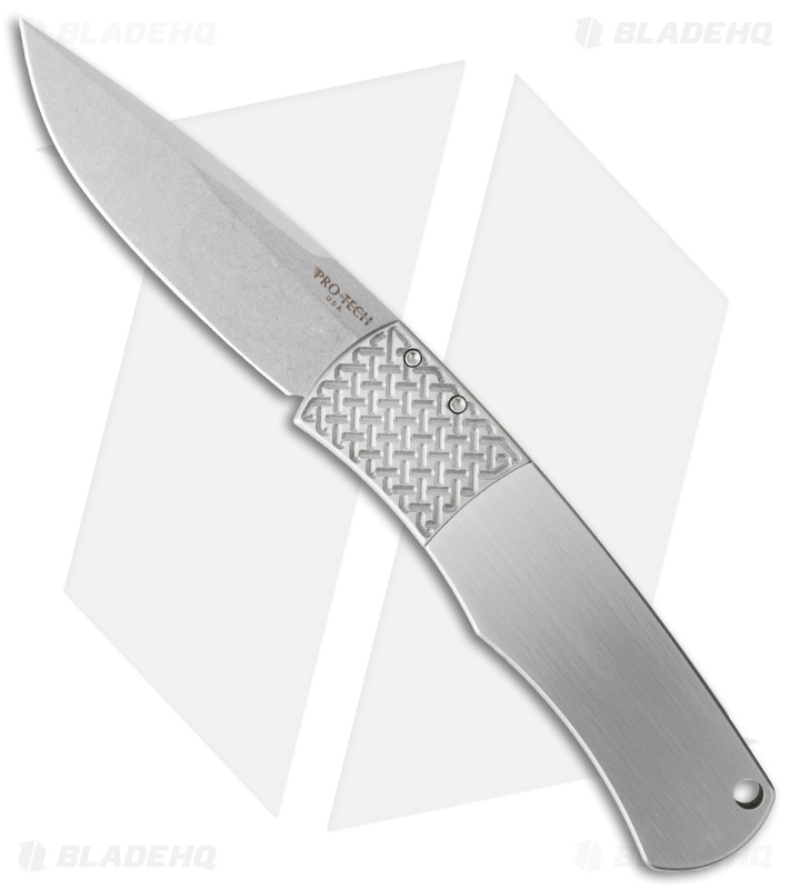 Pro-Tech Magic BR-1 "Whiskers" Custom Steel Knife Two-Tone (3.125" Stonewash)