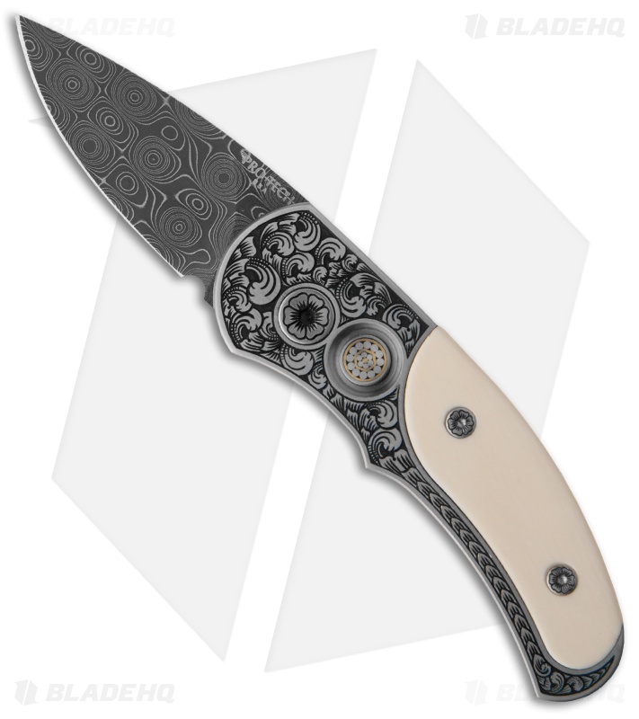 Pro-Tech Runt J4 Ultimate Custom Steel Automatic Knife w/ Ivory (1.94" Damascus)