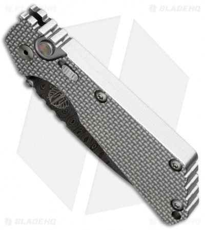 Strider + Pro-Tech Custom SnG Automatic Knife Knurled Titanium (3.5" Damascus)