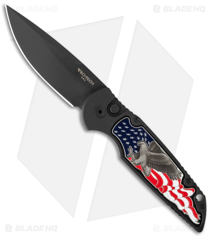 Pro-Tech TR-3 Shaw Eagle Automatic Knife (3.5" Black)