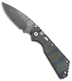 Strider + Pro-Tech Custom SnG Automatic Knife Heat Colored Ti (3.5" Damascus)