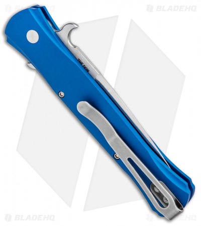 Pro-Tech Don Automatic Knife Solid Smooth Blue Al (3.5" Satin)