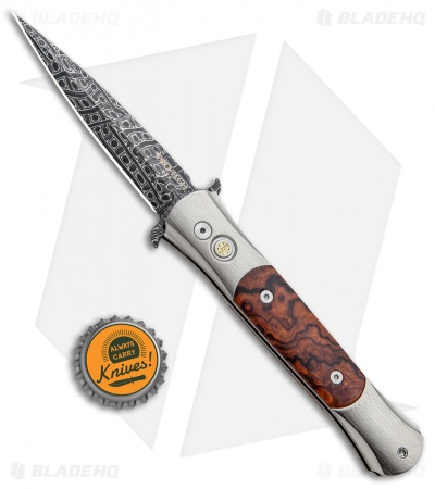 Pro-Tech The Don  Custom Automatic Knife Titanium/Ironwood (3.5" Damascus)