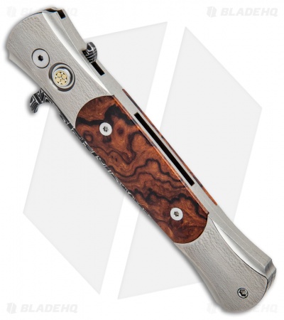 Pro-Tech The Don  Custom Automatic Knife Titanium/Ironwood (3.5" Damascus)