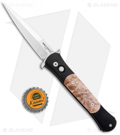 Pro-Tech The Don Automatic Knife 1706 w/ Maple Burl (3.5" Satin)