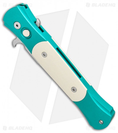 Pro-Tech The Don Custom Automatic Knife  Teal/Ivory Micarta (3.5" Satin) 