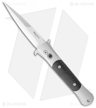 Pro-Tech Stainless Don Automatic Knife w/ Carbon Fiber (3.5" Satin) 1711