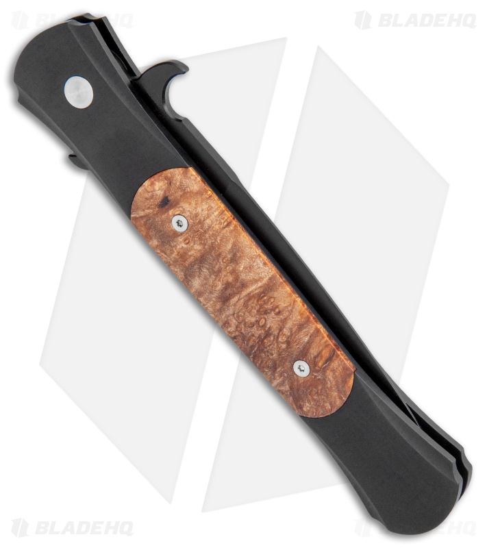 Pro-Tech Knives Large Don Knife Maple Burl (4.5" Black) 1907
