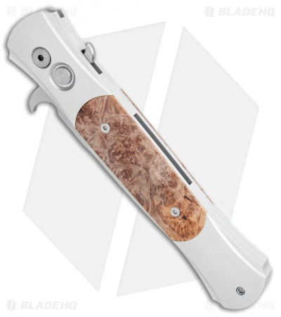 Pro-Tech Large Don Automatic Knife Silver/Maple (4.5" Satin)