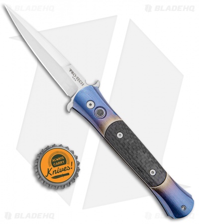 Pro-Tech The Don  Custom Automatic Knife Titanium Fade/CF (3.5" Satin)