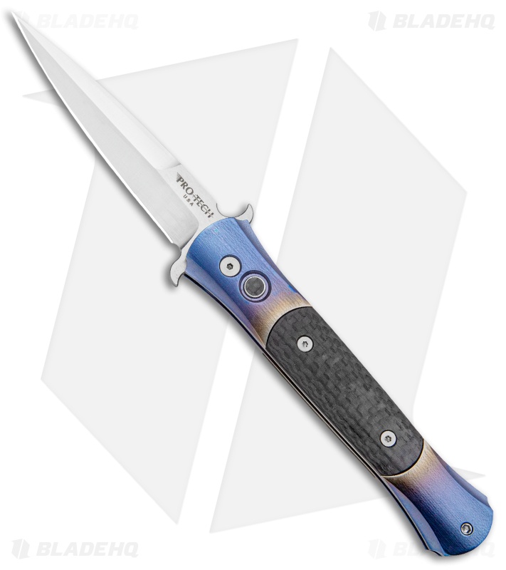 Pro-Tech The Don  Custom Automatic Knife Titanium Fade/CF (3.5" Satin)