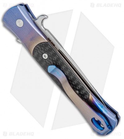 Pro-Tech The Don  Custom Automatic Knife Titanium Fade/CF (3.5" Satin)