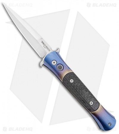 Pro-Tech The Don  Custom Automatic Knife Titanium Fade/CF (3.5" Satin)