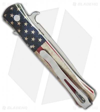 Pro-Tech Custom The Don Automatic Knife Vintage Flag (3.5" Satin) 1740