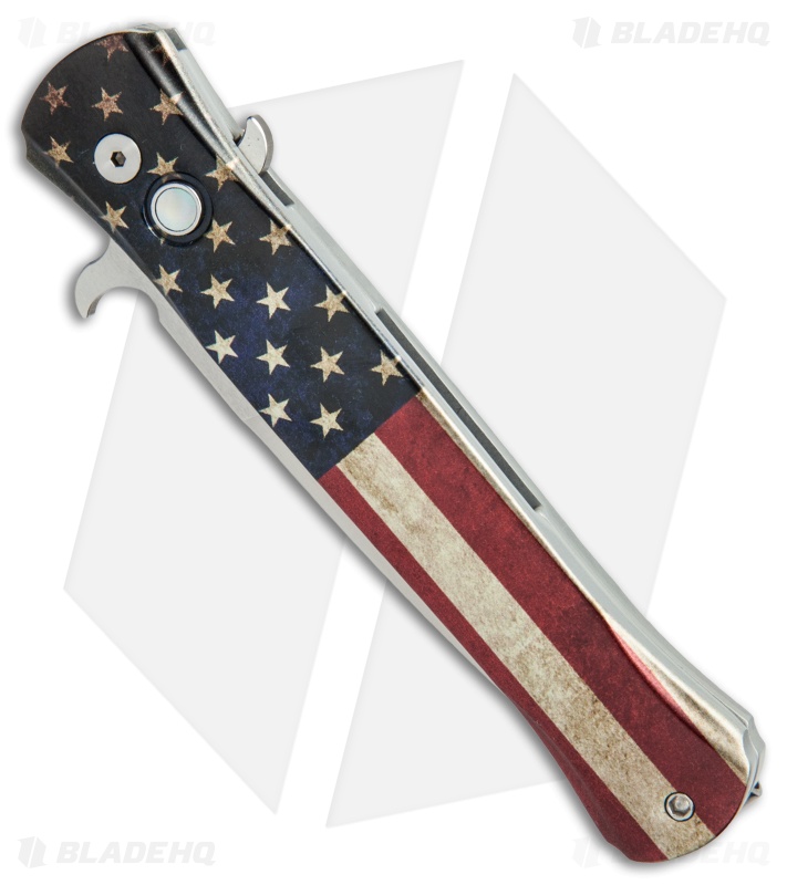 Pro-Tech Custom The Don Automatic Knife Vintage Flag (3.5" Satin) 1740