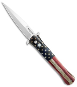 Pro-Tech Custom The Don Automatic Knife Vintage Flag (3.5" Satin) 1740