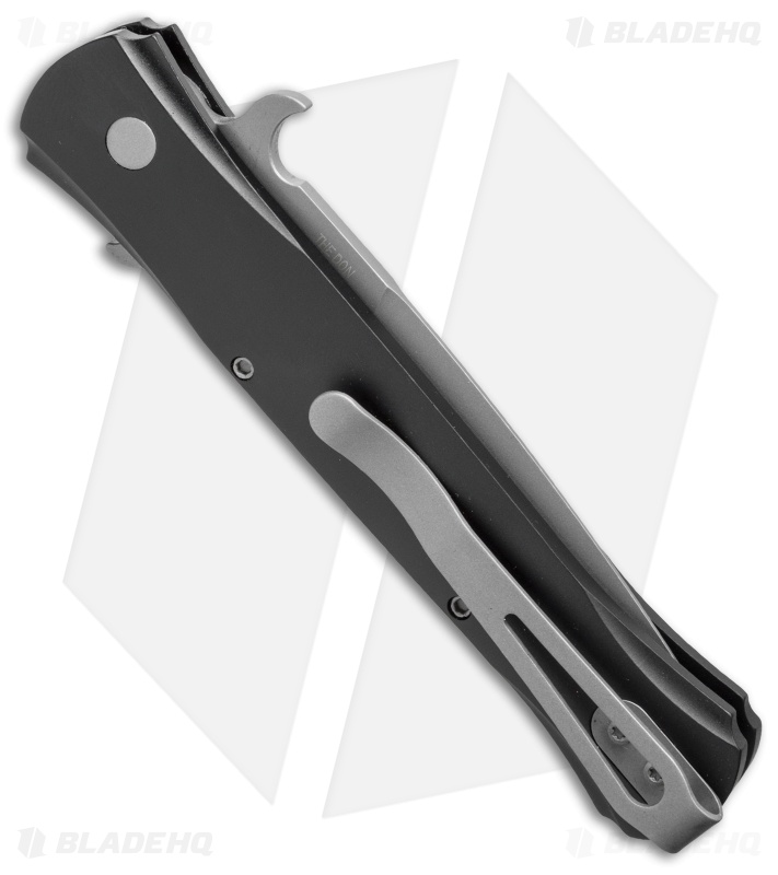 Pro-Tech Don Automatic Knife Black Solid Aluminum (3.5" Bead Blast) 1720