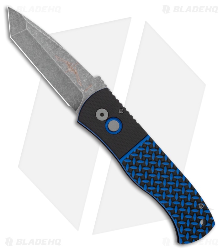 Emerson CQC-7 Tanto Automatic Knife Blue/Black G-10 (3.25" Stonewash)