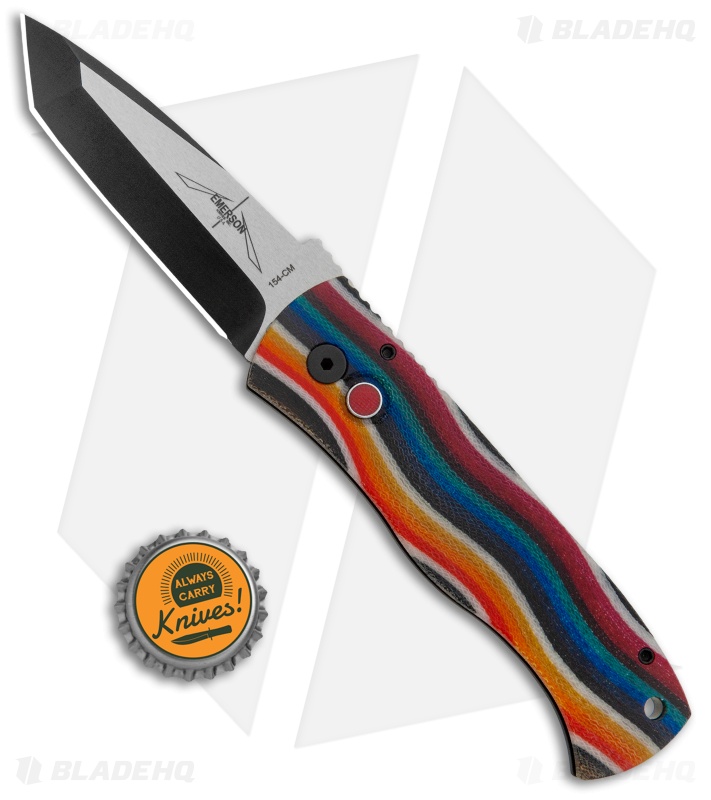 Emerson Pro-Tech CQC-7 Automatic Knife Mexican Blanket Micarta