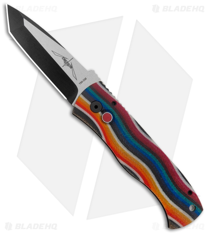 Emerson Pro-Tech CQC-7 Automatic Knife Mexican Blanket Micarta (3.25" Two Tone)