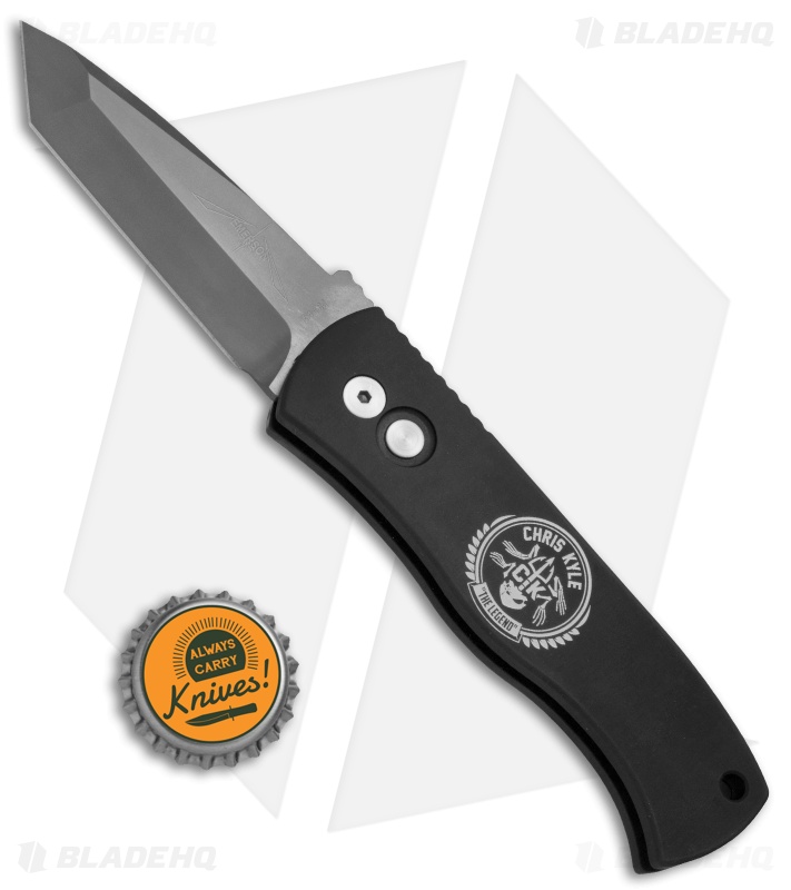 Pro-Tech Emerson CQC-7 B Chris Kyle Tanto Automatic Knife (3.25" Smoky Gray DLC)