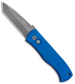 Pro-Tech Emerson CQC-7 Tanto Automatic Knife Blue (3.25" Bead Blast)