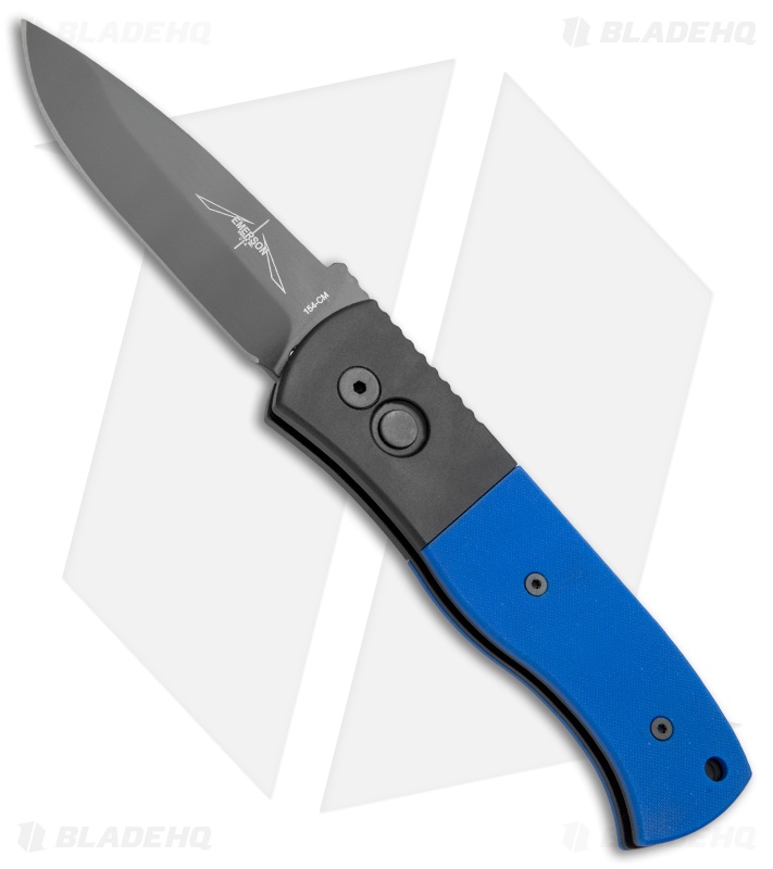 Pro-Tech Emerson CQC7-A Automatic Knife w/ Blue G-10 (3.25" Black)
