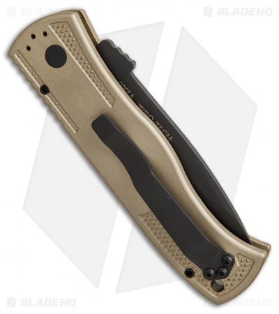 Pro-Tech Emerson CQC7-A Spear Point Auto Knife Tan w/ Knurl (3.25" Black)