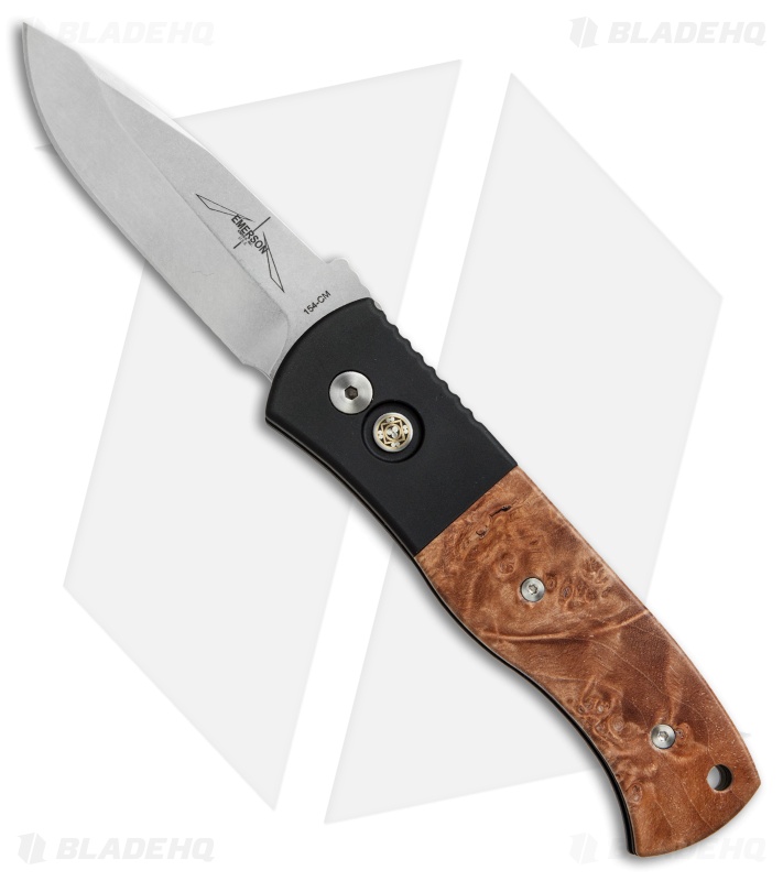 Emerson Pro-Tech CQC7-A Automatic Knife Maple Burl (3.25" Stonewash)