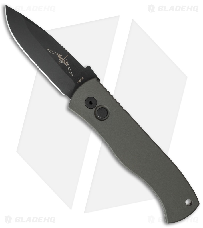 Emerson Pro-Tech CQC7-A Spear Point Automatic Knife Solid Green (3.25" Black)