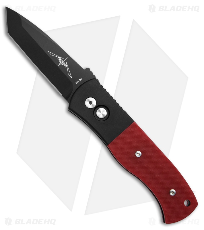 Emerson Pro-Tech CQC-7 Automatic Knife Red G-10 (3.25" Black)