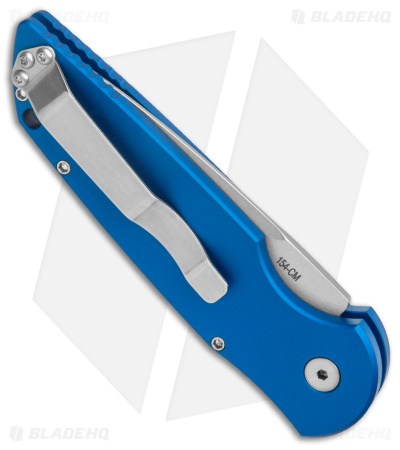 Pro-Tech TR-3 Tactical Response LH Automatic Knife Grooved Blue Al (3.5" SW)