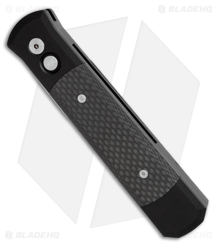 Pro-Tech Godfather Automatic Knife Black Carbon Fiber (4" Satin) 901