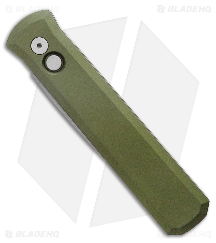 Pro-Tech Godfather Automatic Knife Green Aluminum (4" Bead Blast)