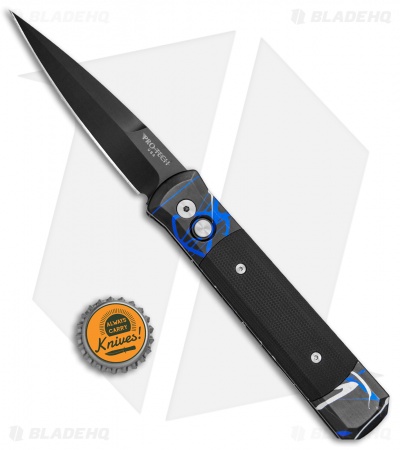 Pro-Tech Godfather Splash Automatic Knife Black G-10 (4" Black) 917-BT