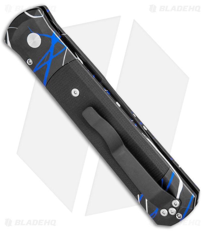 Pro-Tech Godfather Splash Automatic Knife Black G-10 (4" Black) 917-BT