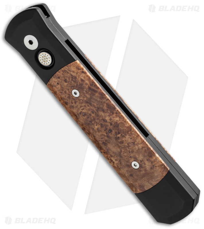 Pro-Tech Godfather Automatic Knife Black Ash (4" Black) 907-BA