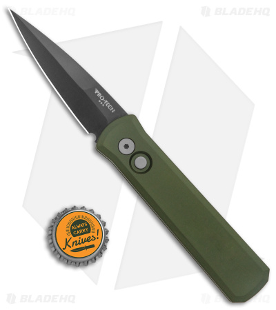 Pro-Tech Godson Automatic Knife Green (3.15" Black) 721-Green