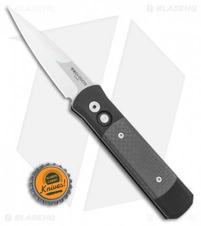 Pro-Tech Godson Automatic Knife Black/Carbon Fiber (3.15" Satin) 704