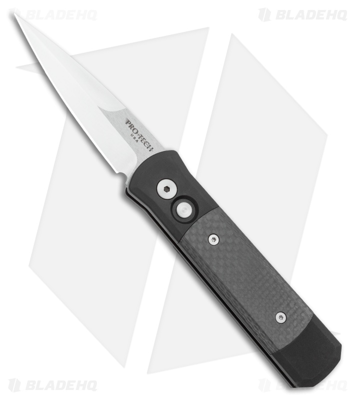 Pro-Tech Godson Automatic Knife Black/Carbon Fiber (3.15" Satin) 704