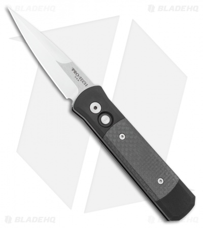 Pro-Tech Godson Automatic Knife Black/Carbon Fiber (3.15" Satin) 704