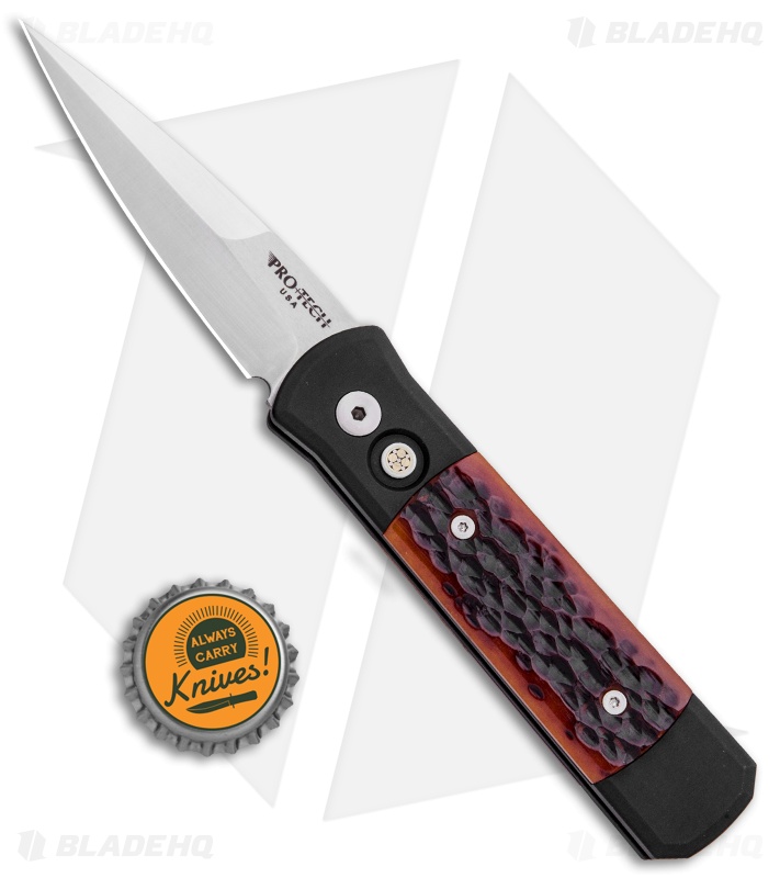 Pro-Tech Godson Automatic Knife Amber Jigged Bone (3.15" Satin) 761